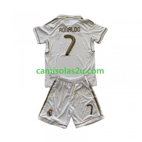Camisolas de futebol Real Madrid Cristiano Ronaldo 7 Retro Criança Equipamento Principal 2011-2012 Manga Curta